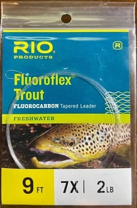 TRUCHA RÍO FLUOROFLEX 9' PIES 7X 1,5 LB 100 % FLUOROCARBONO LÍDER PESCA CON MOSCA - Imagen 1 de 1