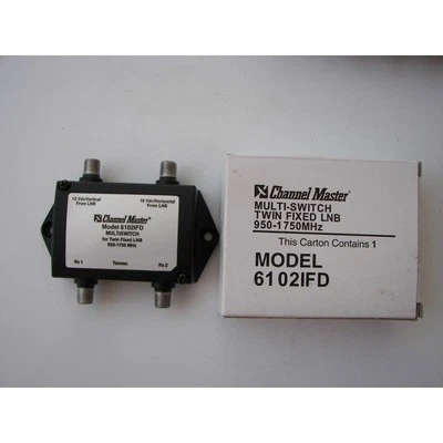 New CHANNEL MASTER MULTI-SWITCH 6102IFD 6102-IFD TWIN FIXED LNB 950-1750MHz - Image 1 of 2