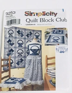 9253 Simplicity Craft Pattern Edredón Bloque Club Lección #3 Cesta y Tarjeta Truco - Imagen 1 de 4