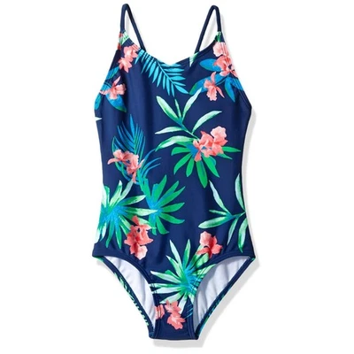 Nuevo con etiquetas Traje de baño Kanu Surf para niñas Daisy Beach Sport 1 pieza, Leonie floral azul marino, 14 Foto 1 de 4
