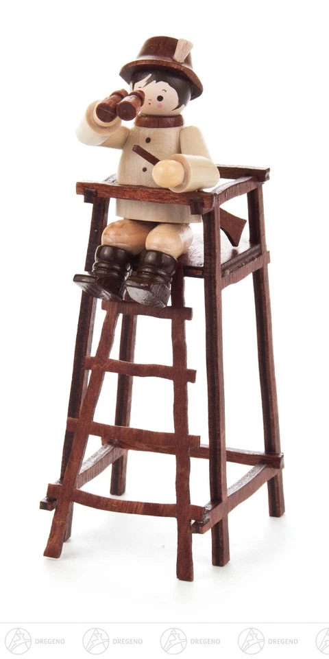 GROßHANDEL DREGENO Miniatur Jäger auf Hochstand natur H=ca 11 cm NEU Erzgebirge Weihnachtsfigur