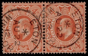 GB EDVII SG286 SPEC M27(2), 4d naranja brillante profundo, BIEN USADO. Cat £36+ CDS - Imagen 1 de 1