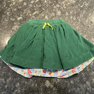 Mini Boden Corduroy Twirly Ruffle Skirt Floral Lined Green Spring/Fall Girl 6-7y - Picture 1 of 7