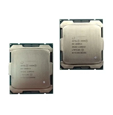 ✅ Matched Pair _ Intel Xeon E5-2690 v4 2.6GHz 14-Core 135W LGA2011-3 CPU SR2N2 - Image 1 of 2
