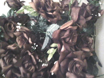 60 Искусственный 4» открытый коричневый розы цветы свадебный декор искусственный - Изображение 1 из 4