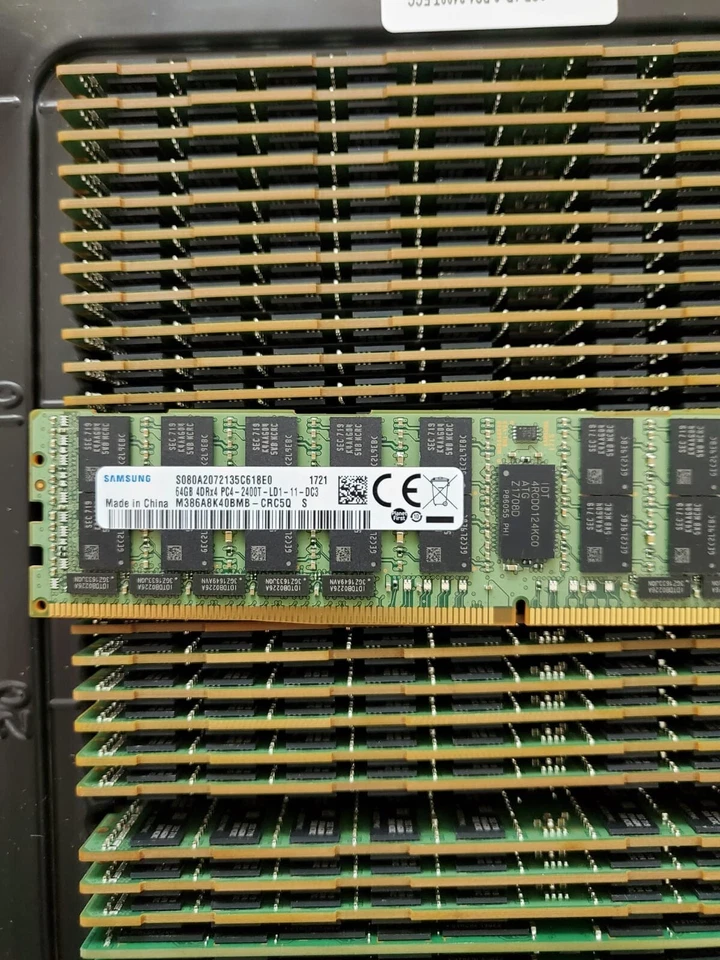8x 64GB DDR4 2400MHz ECC LRDIMM Ram für HP- HPE (-Compaq) Server StoreEasy 3850 - Bild 1 von 1