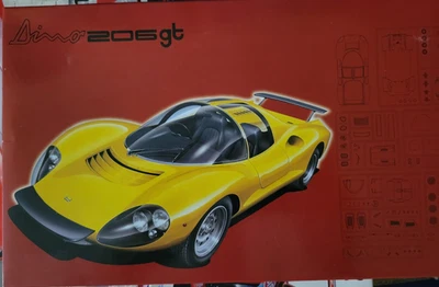 1/24 Fujimi Ferrari Dino 206 GT Model kit - Image 1 of 3