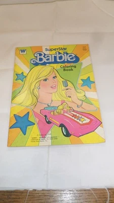 Libro para colorear Barbie SuperStar 1977 vintage - sin usar Foto 1 de 4