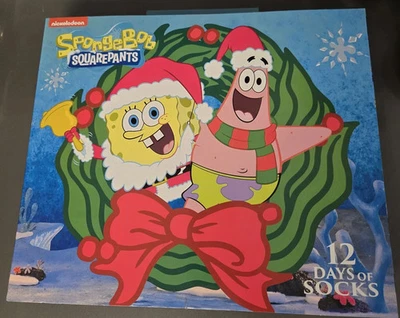 Nickelodeon 12 Days of Socks Sponge Bob theme Mens 6-12 New in box - Image 1 of 3