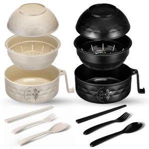 Ramen Bowl Microwavable, 2 Sets Of Noodle Bowls With Strainer, Microwave Rame... - Picture 1 of 7