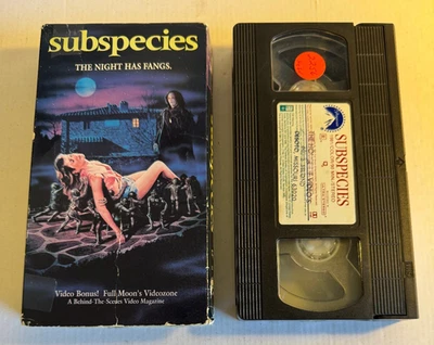 Subspecies VHS Ex-Rental TESTED PLAYS GREAT Ted Nicolau 1991 Paramount - Image 1 of 4