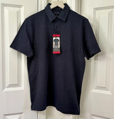 Banana Republic Mens Luxe Touch Performance Polo Shirt, Black - Image 1 of 4