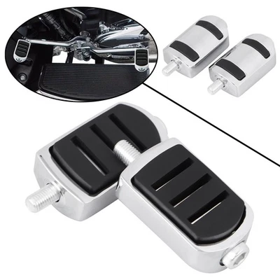 Clavijas de cambio cromadas y negras en la puntera del talón para Harley Fat Boy Tri Street Glide Foto 1 de 4