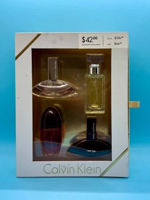 Calvin Klein Feminino Eau de Toilette Conjunto de 4 Peças: Euforia, Eternidade, Obsessão, Euforia Profunda - Imagem 1 de 4