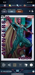 Topps Marvel Collect Epic Avengers 1st Printing HAWKEYE Limited 250cc - Picture 1 of 1