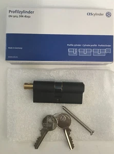 CES cylinder 815/39 B5 Midnight Black  With Keys (without Knob) - Picture 1 of 4