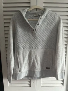 LL Bean Women's Medium Gray Quilted Hoodie Sweatshirt - Picture 1 of 3