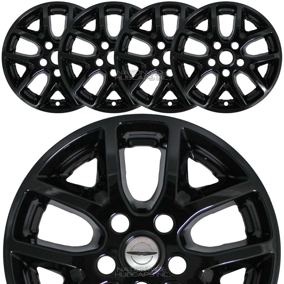 Cubiertas de llanta para Chrysler Pacifica Voyager 2017-25 negras de 17" Foto 1 de 4