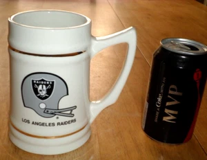 [NFL] "LOS ANGELES RAIDERS" - FOOTBALL TEAM, [JUMBO], CERAMIC BEER MUG, VINTAGE - Picture 1 of 9
