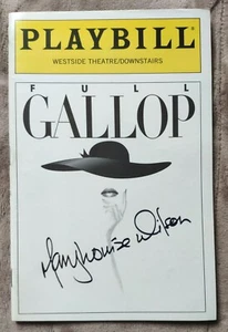 1996 Playbill "FULL GALLOP" MARY LOUISE WILSON SIGNED COPY - Picture 1 of 3