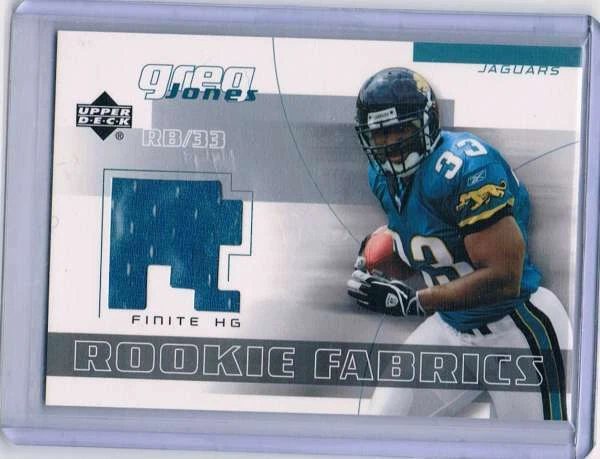 2004 Upper Deck Finite HG Rookie Fabrics #GJ Greg Jones  - Image 1 of 1