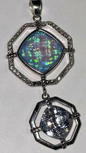 Collar Colgante de Plata 925 de Circonio Cúbico Nordtsrom Italia 2" $180 #18 - Imagen 1 de 5