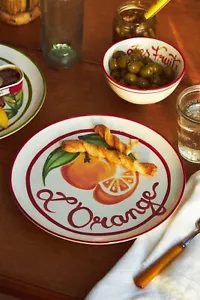 Plato de postre Anthropologie Harlie Brown Studio Belle Journée “L'ORANGE” - Imagen 1 de 5