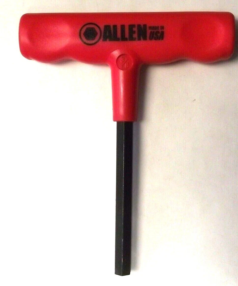 Allen 57318 3/8" Cushion Grip Hex T Handle Wrench 6-1/4" Length USA - Image 1 of 1