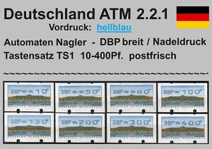 Bund ATM 2.2.1 hellblau Tastensatz TS1 postfrisch * Nagler Automatenmarken - Picture 1 of 2