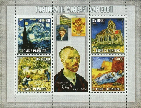 Paintings of Van Gogh Stamp The Starry Night First Steps S/S MNH #2820-2823 Cover