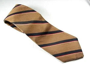 LONDONDERRY Striped NECK TIE Vintage Necktie Golden Gold Blue Red Polyester - Picture 1 of 6