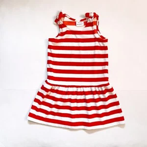 Hanna Andersson Red and White Striped Swim Cover Up Dress, Size 5 - Picture 1 of 4