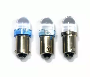 5 Stck. LED Anzeigelampe Farbe = Blau DC 12V 0,2 W T10x28 mm BA9S Basis 8066-BL DK - Bild 1 von 2