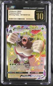 Pokemon TCG Rillaboom VMAX SV106/SV122 Shiny Holo Rare - Shining Fates CGC 10 - Picture 1 of 2