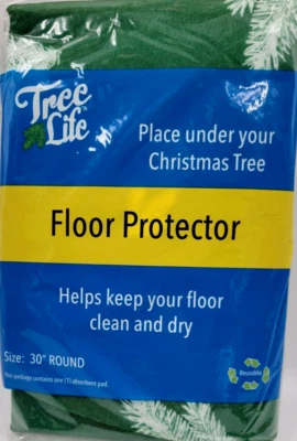 Christmas Tree  30" Round Absorbent Floor Spill Protector Pad or Trim to Fit New - Image 1 of 4