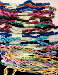 Lot(30) of CiFonda Art Silk (silk/Rayon?) Needlepoint/cross-stitch/embroidery - Picture 1 of 2