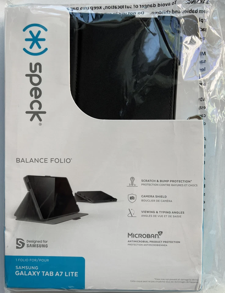 Speck Balance Folio Series Case for Samsung Galaxy Tab A7 Lite - Black
