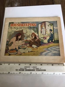 HOUSEKEEPING THE OLDEST AND GREATEST INDUSTRY BOOKLET Ad Woman Paper Vintage 20s - Picture 1 of 5