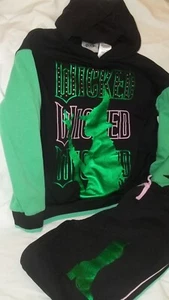 Wicked Character Girls 2 Piece Fleece Hoodie Set Hard To Find Black Size 6/7 - Picture 1 of 4