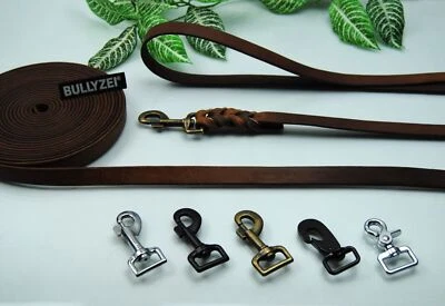 Lederleine geflochten Antik 16mm 1-10m Führleine Jagd IGP Mantrailing Kurzleine - Bild 1 von 3