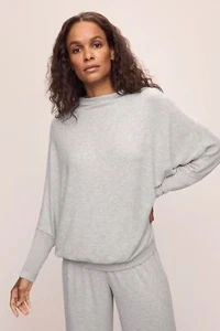 Eberjey Cozy Time Pullover mit Stehkragen und passender Hose Gr. S/M - Bild 1 von 8