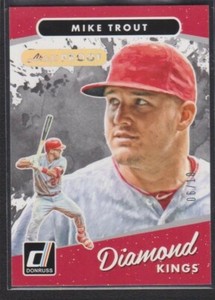 2017 DONRUSS DIAMOND KINGS #13 ARTIST'S PROOF MIKE TROUT ANGELS GOAT SSP #6/10 !