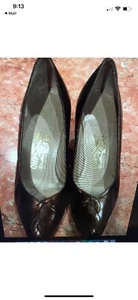 Women's Copper And Brown Closed Toe SALVATORE FERRAGAMO LOW HEEL PUMPS SIZE 9.5 - Picture 1 of 10