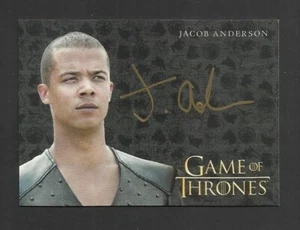 GAME OF THRONES JACPB ANDERSON GREY WORM SIGNED AUTOGRAPH CARD 2017 AUTHENTIC - Picture 1 of 2