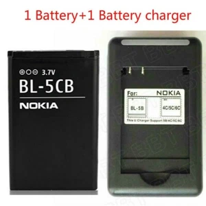 New For Nokia BL-5CB 800mAh N72 100 1280 1110 105 109 1 Battery+Battery charger - Photo 1 sur 7