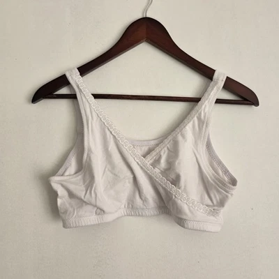 Sutiã feminino vintage maternidade amamentação tamanho pequeno sem fios 95% algodão - Imagem 1 de 4