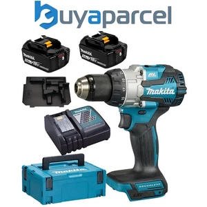 Makita DHP489RTJ 18v LXT Brushless Combi Hammer Drill Metal Chuck + Charging Kit - Picture 1 of 15