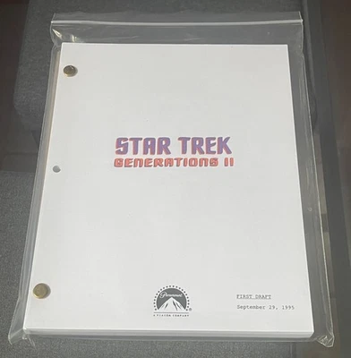 "Star Trek Generations II" AKA "Star Trek First Contact" 1st draft script BONUS! - Image 1 of 4