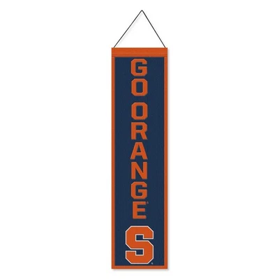 Banner colgante bordado vertical de lana Syracuse Orange Go Orange 8x32 pulgadas Foto 1 de 4