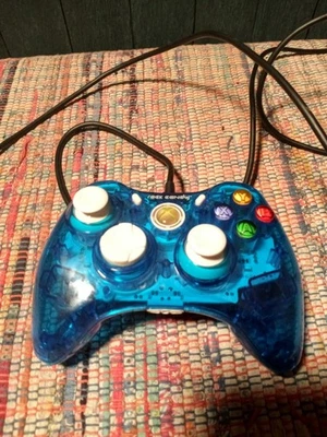 Rock Candy Blue Wired Microsoft Xbox 360 Controller 037-010-NA Tested New Cord. - Image 1 of 2